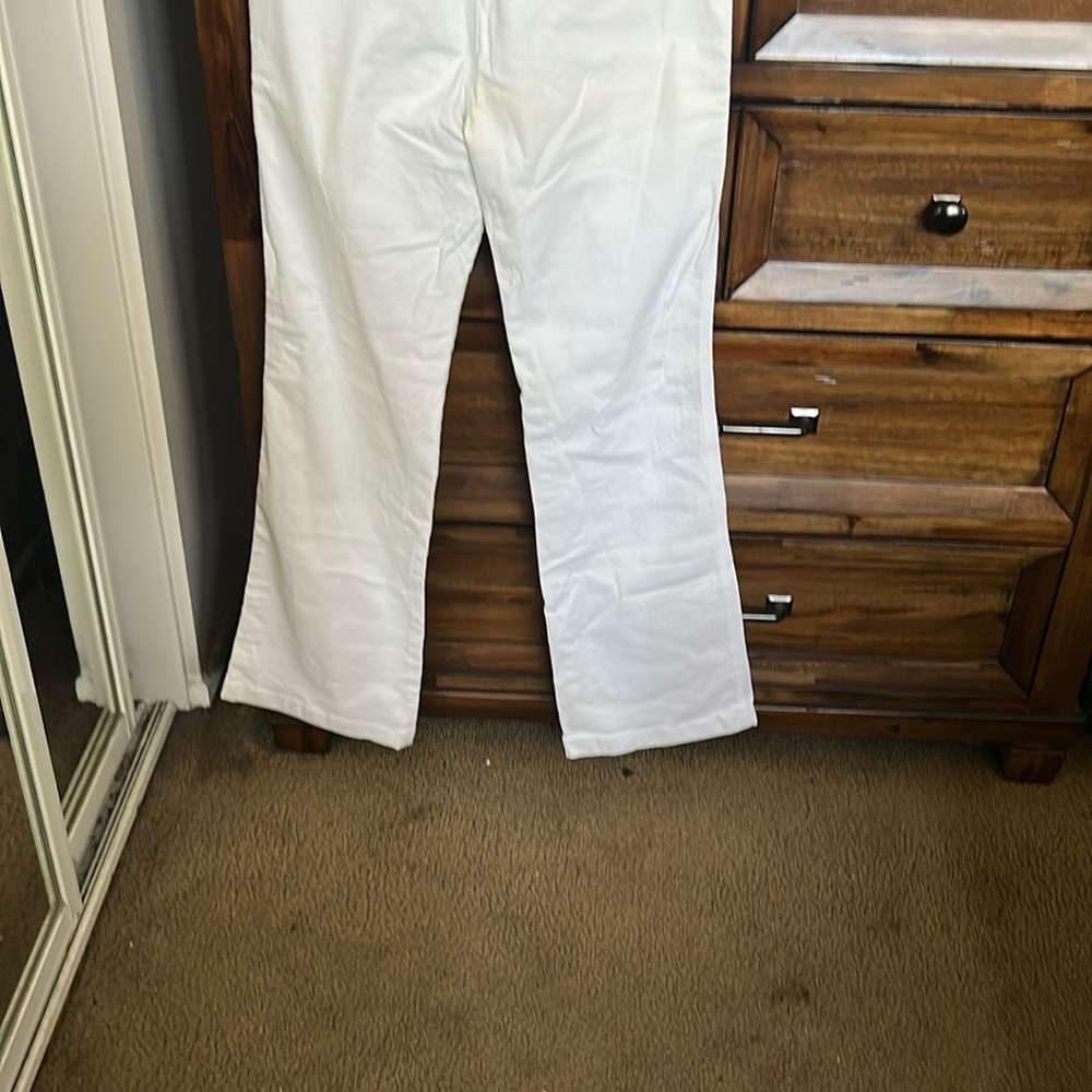 Ann Taylor White Flare & Wide Leg Jeans